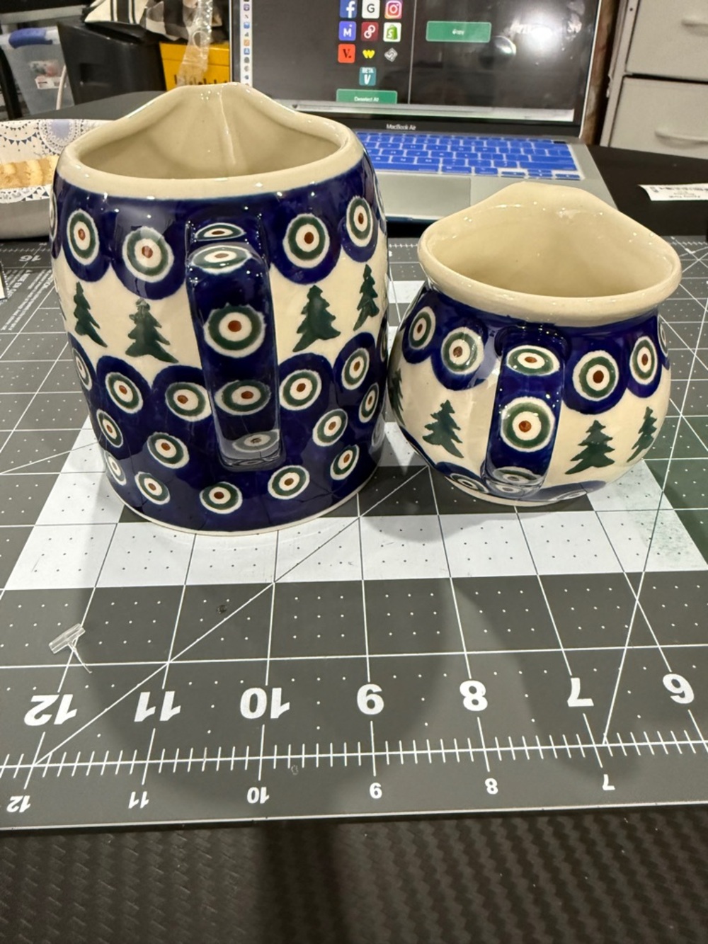 Set of Two Panache Purple and White Decorative